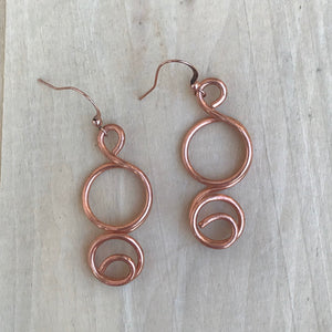 Journey Collection Swirled Copper Earrings