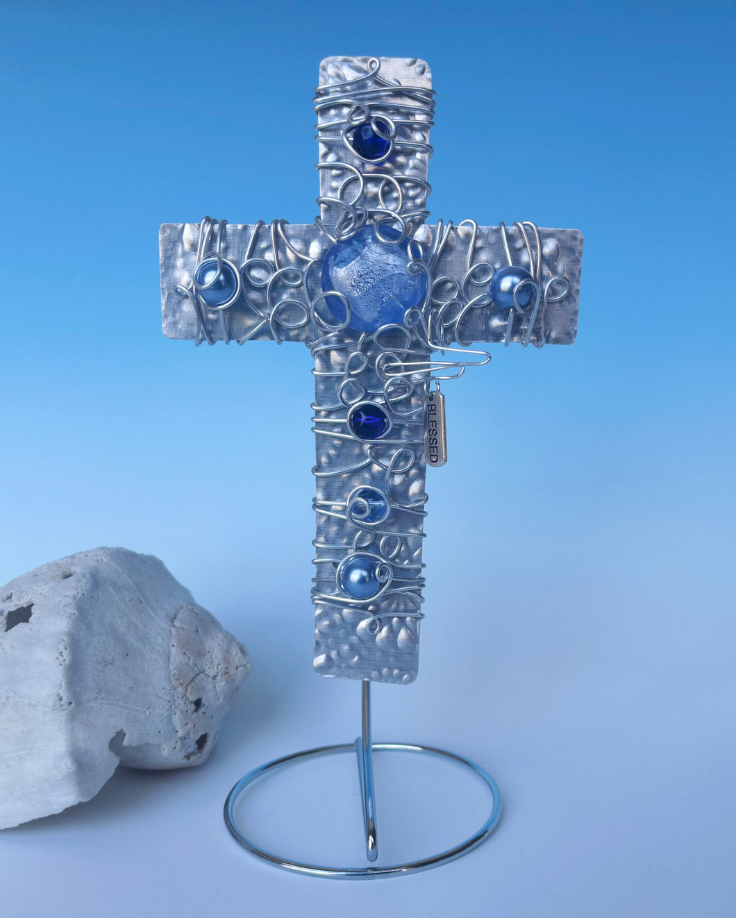 Blue and Silver Cross