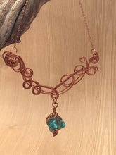Load image into Gallery viewer, Natural Stone Bead Necklace/ Copper Necklace/Beaded Necklace/Dangle Bead Necklace/Teacher Gift