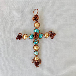 Beaded Cross/Decorative Crosses/Religious Gifts/Sympathy Gift/Decorative Cross /Table Top Cross/Christian Gift/Prayer Cross/Thank You Gift