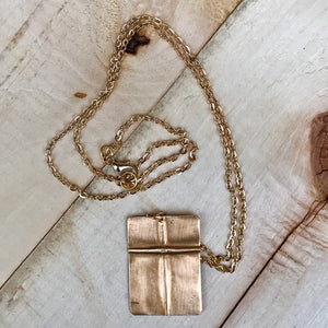 Gold Cross Necklace/Christian Gift/Brass Cross/Religious Gift/Brass Metal Cross Necklace