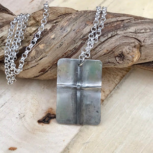 Silver Cross Necklace/Christian Gift/Cross/Religious Gift/ Metal Cross Necklace