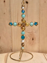 Load image into Gallery viewer, Beaded Cross/Decorative Cross/Get Well Gift/Christian Gift/Desk/Top Cross/Unique Cross/Hanging Cross/Religious Gift/Sympathy Gift Gift