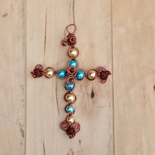 Load image into Gallery viewer, Beaded Cross/Decorative Crosses/Religious Gifts/Sympathy Gift/Decorative Cross /Table Top Cross/Christian Gift/Prayer Cross/Thank You Gift