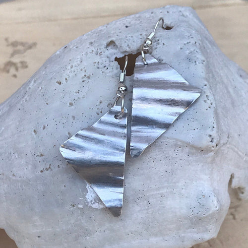 Lightweight Triangle Silver Earrings