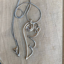 Load image into Gallery viewer, Silver Angel Wing Wire Necklace