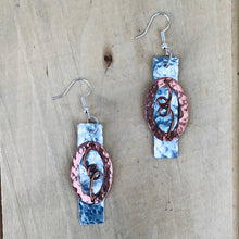 Load image into Gallery viewer, Silver Aluminum and Copper Earrings/Light Weight Earrings/Earrings/Christian Gift/Religious Gift/Unique Earrings/Youth Pastor Gift