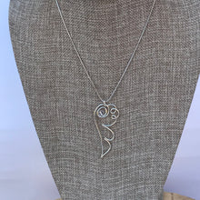 Load image into Gallery viewer, Silver Angel Wing Wire Necklace