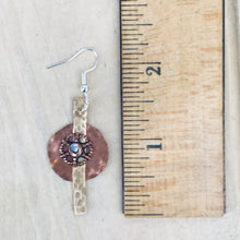 Load image into Gallery viewer, Copper &amp; Brass Flower Earrings
