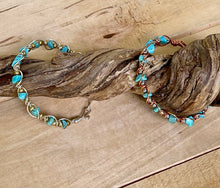 Load image into Gallery viewer, Silver and Turquoise Wire Wrapped Bracelet