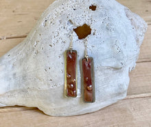 Load image into Gallery viewer, Silver and Copper Embossed Earrings