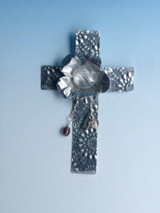 Silver Cross/Religious Gift/Cross/Unique Cross/Decorative Cross/Embossed Cross/Christian Gift/Hanging Cross/Desktop Cross/Youth Pastor Gift