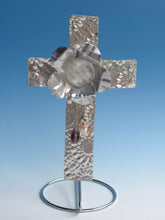 Load image into Gallery viewer, Silver Cross/Religious Gift/Cross/Unique Cross/Decorative Cross/Embossed Cross/Christian Gift/Hanging Cross/Desktop Cross/Youth Pastor Gift