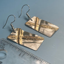 Load image into Gallery viewer, Gold Leaf Cross Earrings