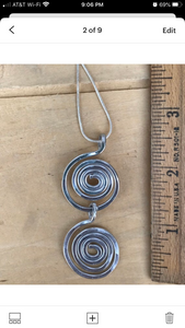 Silver Swirl Necklace /Necklace/Silver Necklace/WireNecklace/Teacher Gift / Friendship Gift