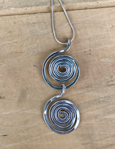 Silver Swirl Necklace /Necklace/Silver Necklace/WireNecklace/Teacher Gift / Friendship Gift