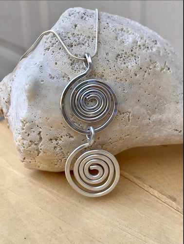 Silver Swirl Necklace /Necklace/Silver Necklace/WireNecklace/Teacher Gift / Friendship Gift