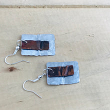 Load image into Gallery viewer, Lightweight Aluminum and Copper Cross Earrings