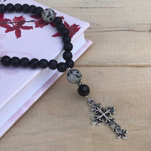Load image into Gallery viewer, Natural Stone and Wood Christian Prayer Beads