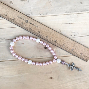 Pretty in Pink Christian Prayer Beads